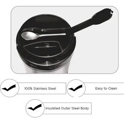 Milton Royal 4 Stainless Steel Containers with 600 ml Each, PU Insulated, Hot & Cold