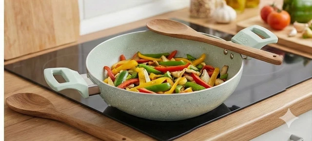 Milton Pro Cook Ceramic Kadhai With Glass Lid