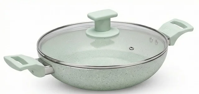 Milton Pro Cook Ceramic Kadhai With Glass Lid - 26cm