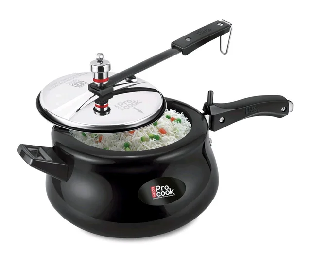 Milton Pro Cook Hard Anodized Royal Curve Inner Lid Pressure Cooker - 5ltr