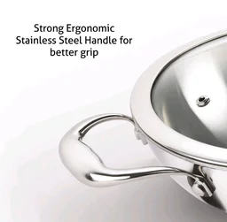 Alda 3 Ply Vitale SS Wok Pan With Glass Lid30cm