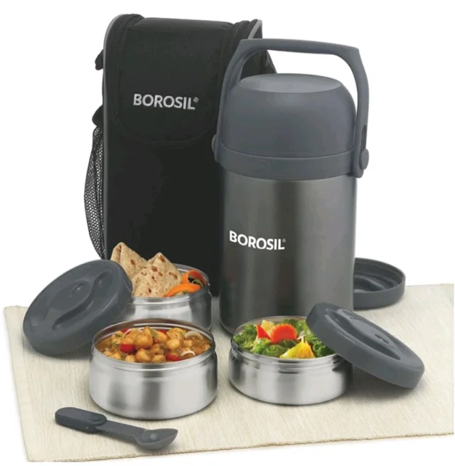 Borosil Hot N Fresh 3 Container Tiffin