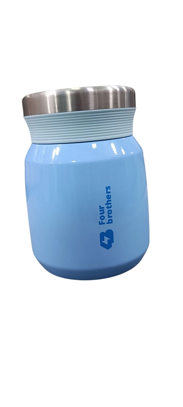 Four Brother Stailess Steel Airtight & Leakproof Sambar and Soup Jar 500ml - Green