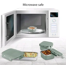 Milton Lush Lunch Box 1 Stainless Steel Container + 2 Microwave Safe, Cool Touch Body SS Container I BPA Free I Stylish Durable Jacket I Ideal for Office, School, Outdoor, Picnic - Mint Green