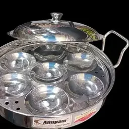 Anupam Stainless Steel Sandwich Bottom Multi kadai with lid with 6 Plates - Base Variant