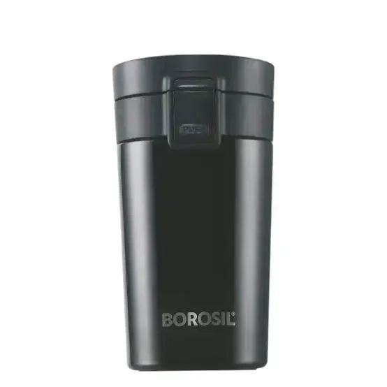 BOROSIL Hydra Coffeemate 300 ml Stainless Steel Travel Mug Double Wall Vacuum - Base Variant