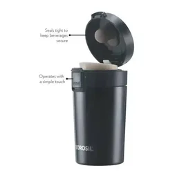 BOROSIL Hydra Coffeemate 300 ml Stainless Steel Travel Mug Double Wall Vacuum - Base Variant