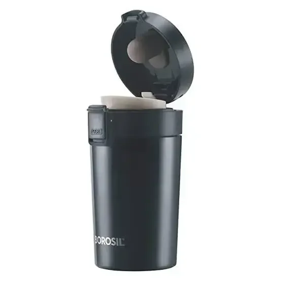 BOROSIL Hydra Coffeemate 300 ml Stainless Steel Travel Mug Double Wall Vacuum - Base Variant