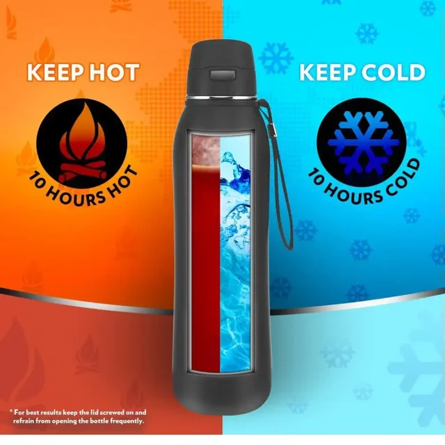 BOROSIL Borosil Hydra Rivera 600 Ml Hot N Cold Water Bottle