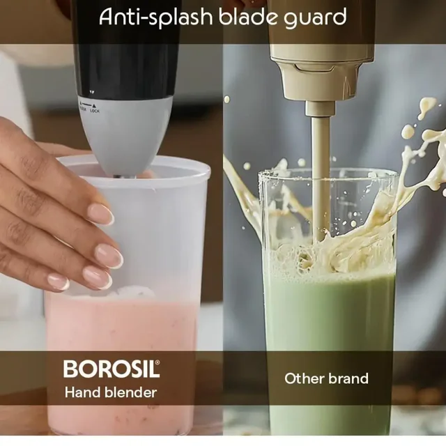 BOROSIL Smartblend Hand Blender with 800ml Beaker 300W Silent DC Motor - Base Variant