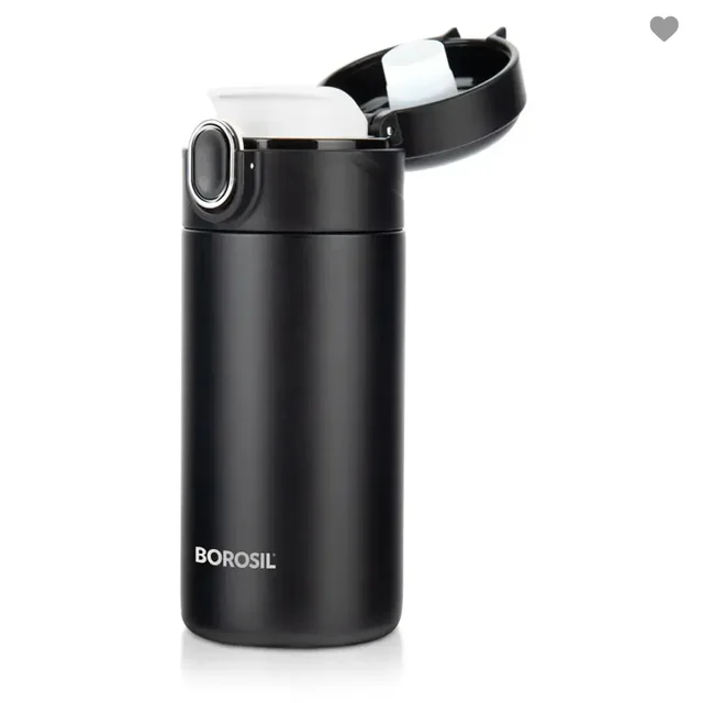 BOROSIL Traveller 300ml Stainless Steel Water Bottle Double Wall Insulated -
