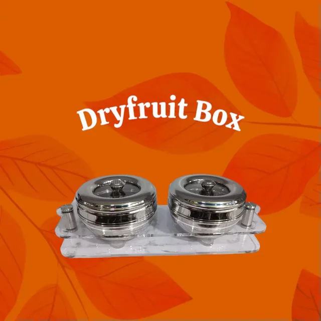 Dryfruit Box With Acrylic Tray Set Of 2