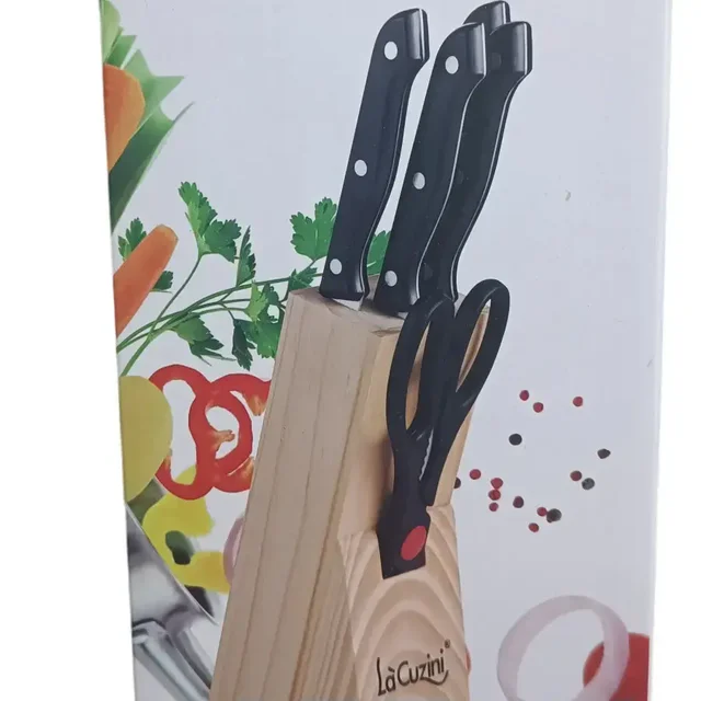 Lacuzini Knife Set With Wooden Stand