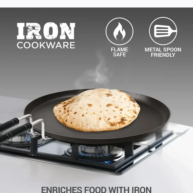 MILTON Milton Non Stick Iron Omni Dosha Tawa 29 Cm - Base Variant