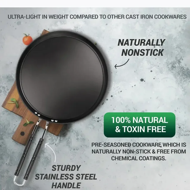 MILTON Milton Non Stick Iron Omni Dosha Tawa 29 Cm - Base Variant