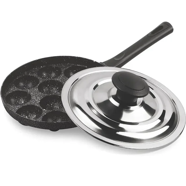MILTON Pro cook Appam Patra 12 Cavities, 14 Inch Non-Stick Paniyaram