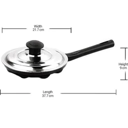 MILTON Pro cook Appam Patra 12 Cavities, 14 Inch Non-Stick Paniyaram -