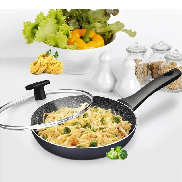 Milton Pro Cook Granito Fry Pan With Glass Lid Size 22 Cm