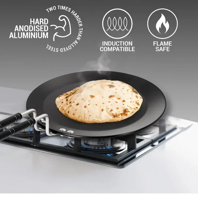 MILTON Milton Pro cook Granito Induction Hard Anodized Roti Tawa - 25cm