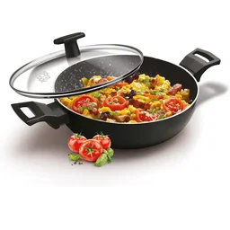 MILTON Milton Pro Cook Granito Kadhai With Glass Lid Size 30 Cm -