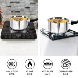 MILTON Milton Pro cook Sandwich Bottom Saucepan With Backlight Handle - 16cm