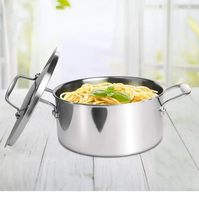 Milton Pro Cook Tri Ply Stainless Steel Casserole With Lid Size 28 Cm