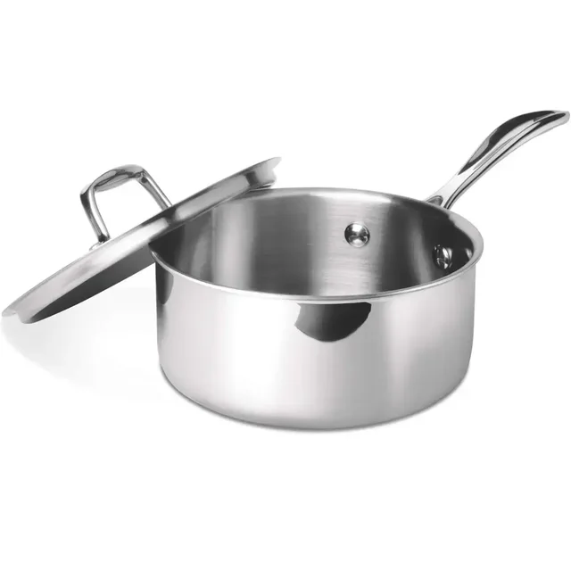 MILTON Milton Pro Cook Triply Stainless Steel Sauce Pan with Lid 14 cm -