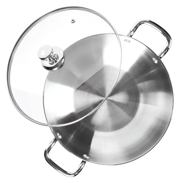 MILTON Milton Sandwich Bottom Stainless Steel Kadhai With Glass Lid - 24cm