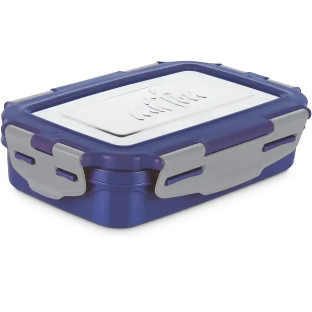 MILTON Steely Super Deluxe Insulated Inner Stainless Steel Big Tiffin Box - Blue