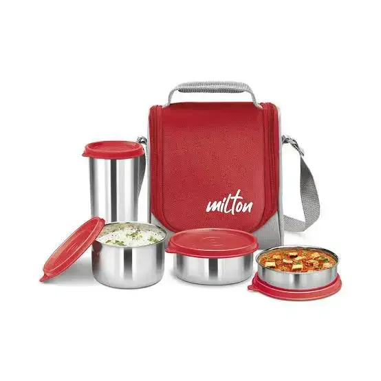 MILTON Milton Tasty Lunch 3 Combo Steel Tiffin