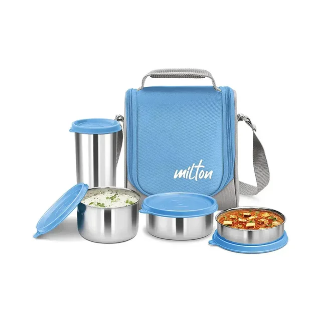 MILTON Milton Tasty Lunch 3 Combo Steel Tiffin