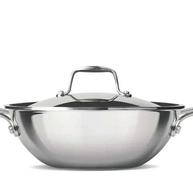 Milton Triply Stainless Steel Kadhai With Lid 22 cm