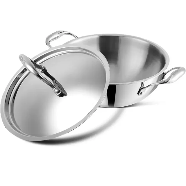 MILTON Milton Triply Stainless Steel Kadhai With Lid 32 Cm -
