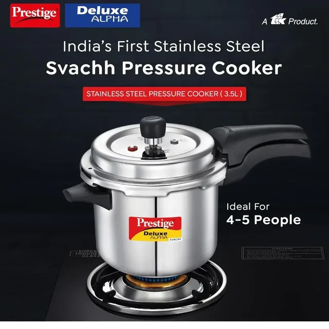 PRESTIGE Prestige Svachh Deluxe Alpha 3.0 STAINLESS STEEL Pressure Cooker - Base Variant