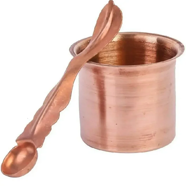 Pure Copper Pooja Panch Patra with Achmani
