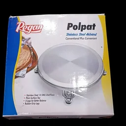 Trhan Stainless Steel Akhand Polpat With Belan - Base Variant