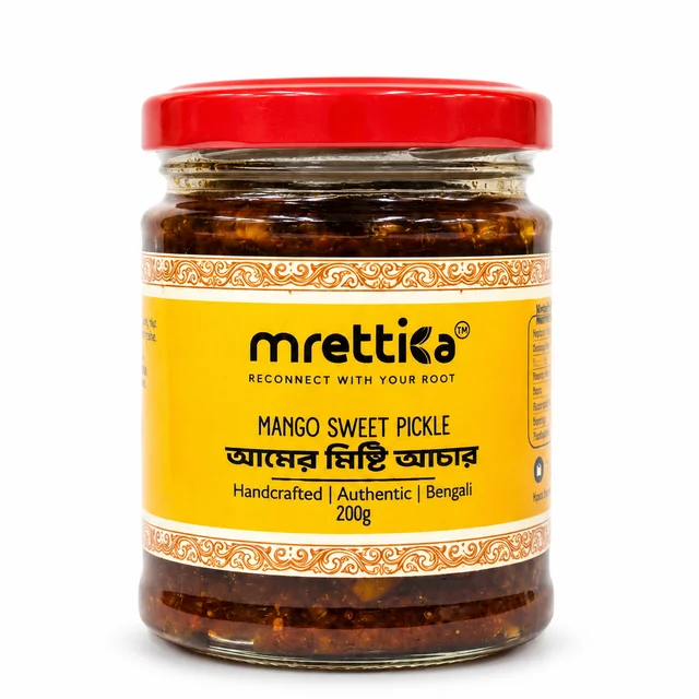Mrettika Aamer Misti Achaar – Traditional Bengali Sweet Mango Pickle - 200g