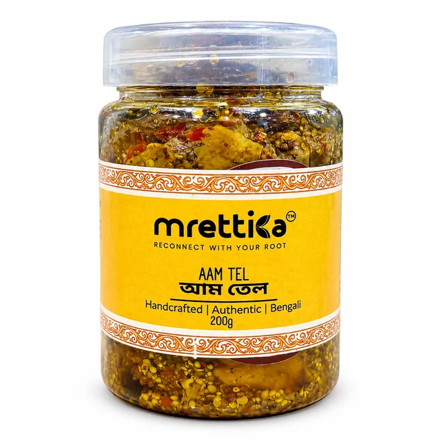 Mrettika Aam Tel Achaar – Traditional Bengali Raw Mango Pickle - 200g