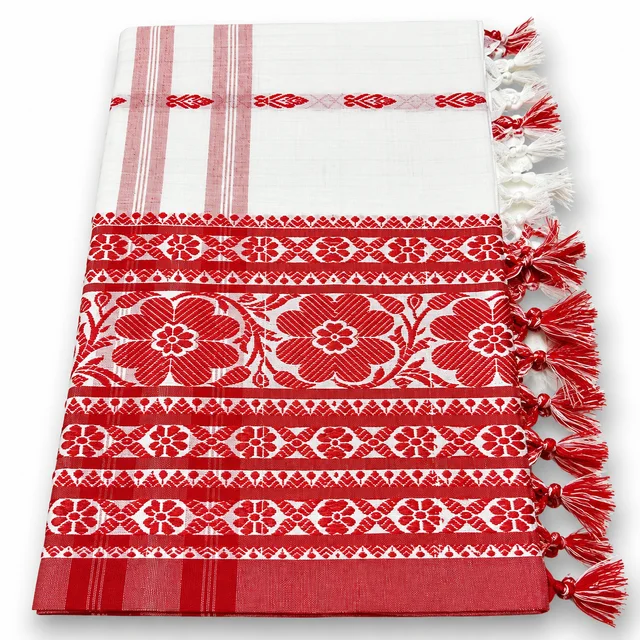 Polligram Traditional Bengali Pure Cotton Saree - Standard