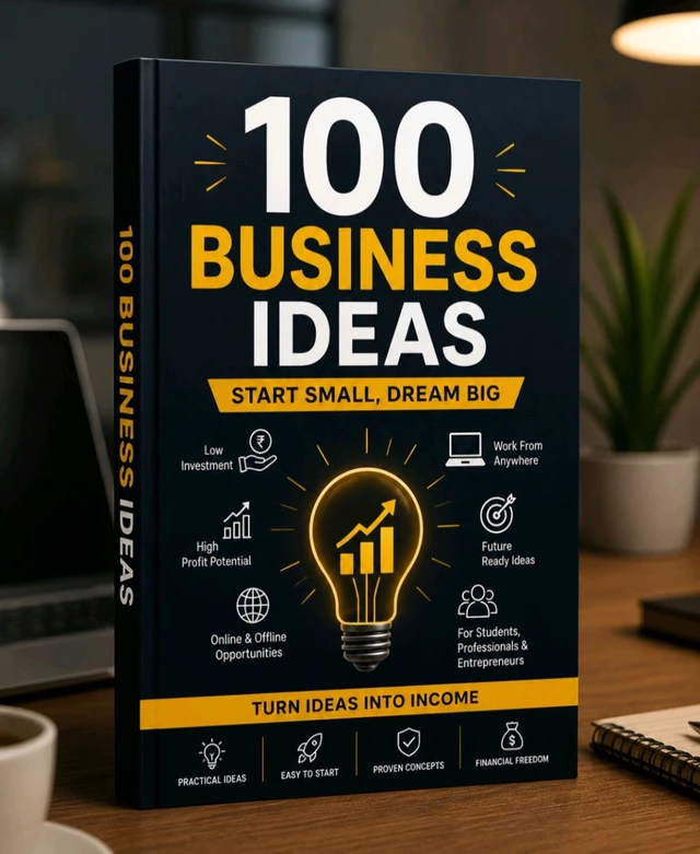 100 बिजनेस आइडियाज़ – कम निवेश में बड़ा मुनाफ़ा PDF