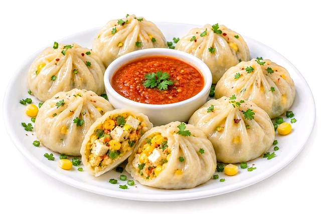Paneer Corn Momos