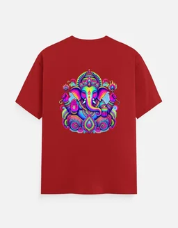 GANPATI DTF PRINT T SHIRT - S