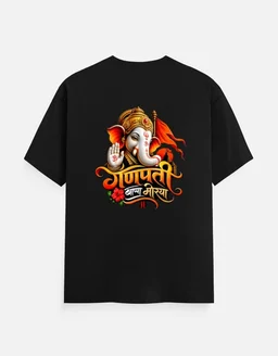 GANPATI DTF PRINT T SHIRT - S