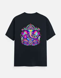 GANPATI DTF PRINT T SHIRT - S