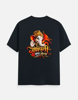 GANPATI DTF PRINT T SHIRT - S