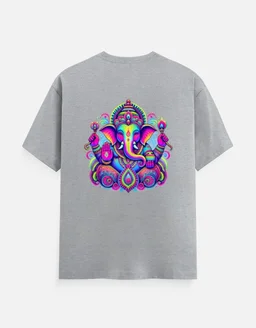 GANPATI DTF PRINT T SHIRT - S