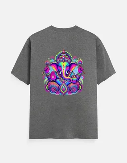 GANPATI DTF PRINT T SHIRT - S