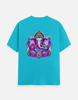 GANPATI DTF PRINT T SHIRT - S