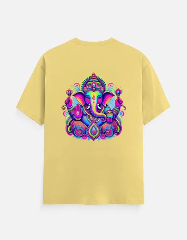 GANPATI DTF PRINT T SHIRT - S
