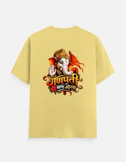 GANPATI DTF PRINT T SHIRT - S